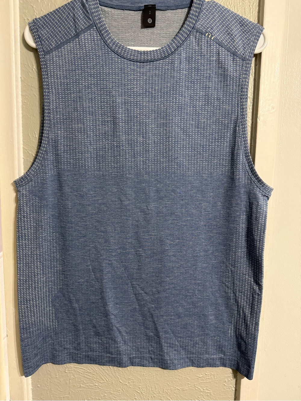 lululemon athletica Men's Heathered Light Blue Sleeveless Tank